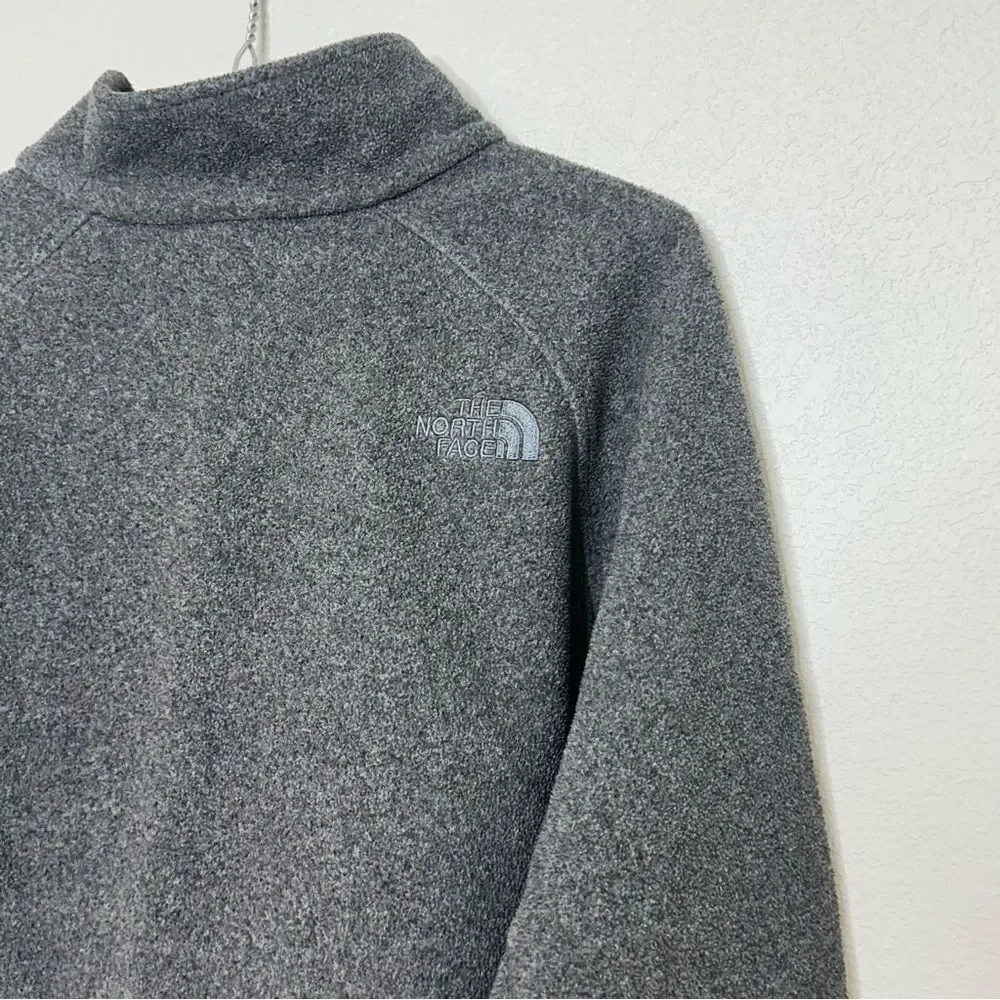 The North‎ Face Mens Size Large Gray Jacket Full Zip Fleece Hiking Outdoor